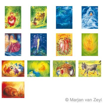 Assortment Fairy Tale Picture - 13Postcards - by Marjan van Zeyl