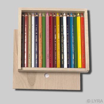 Lyra Color Giants - lacquered - 12 colours in a wooden box