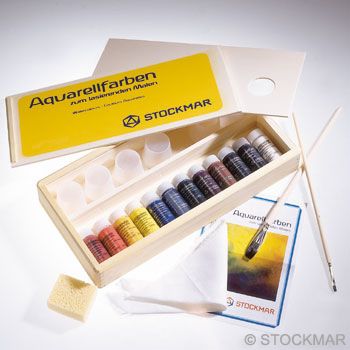 Stockmar Watercolours in wooden box - 12 colours