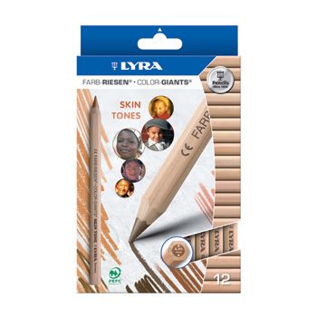 Lyra Colour Giants - skin tones - unlacquered - 12 colours