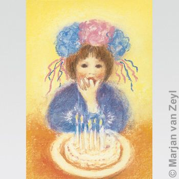 Birthday Cake Postcard 1 pc