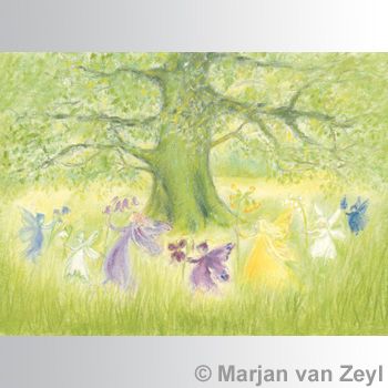 Dancing Elves postcard 1 piece