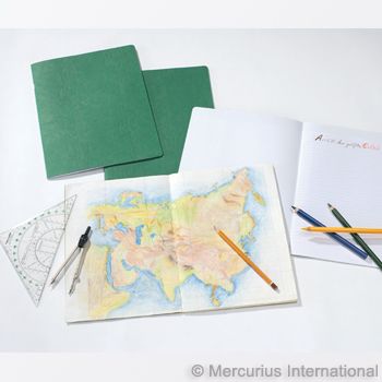 Geography Main Lesson Book - 24x32cm - green, 1 book