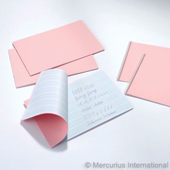 Handwriting Practice Book, pink cover - spiral binding 1x1 - 1 book