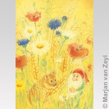 Summer Mouse with Dwarf postcard