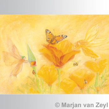 Sylphs help the Flowers postcard