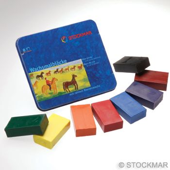 Stockmar Wax Blocks crayons - 8 colours standard assortment