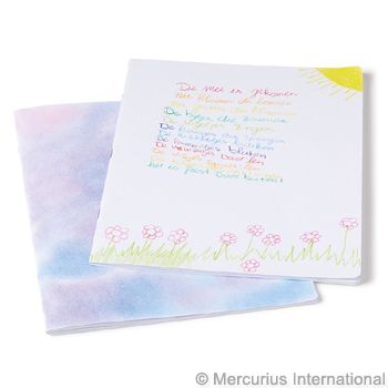 White Cover Main lesson book - 24x32 cm (9.45x12.6 inch) - portrait format - no onion skin blank - stapled - without onion skin