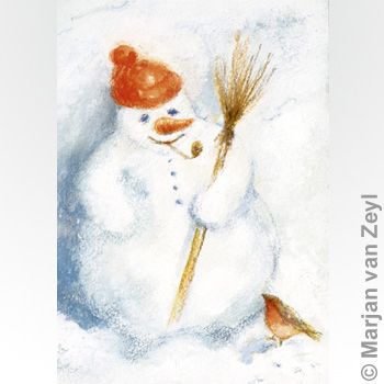 Snowman 1 pc postcard