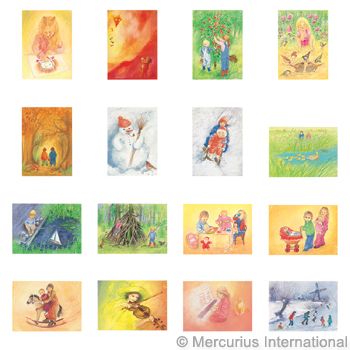 Assortment Children's Games and Children's Party II - Postcards - by Marjan van Zeyl