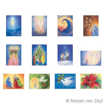 Assortment Seasons and Seasonal Festivals III - 12 Postcards - by Marjan van Zeyl