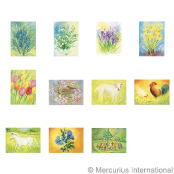 Assortment Spring and Summer I - 11 Postcards - by Marjan van Zeyl