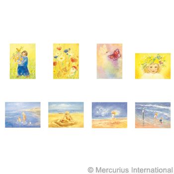 Assortment Spring and Summer II - 8 Postcards - by Marjan van Zeyl