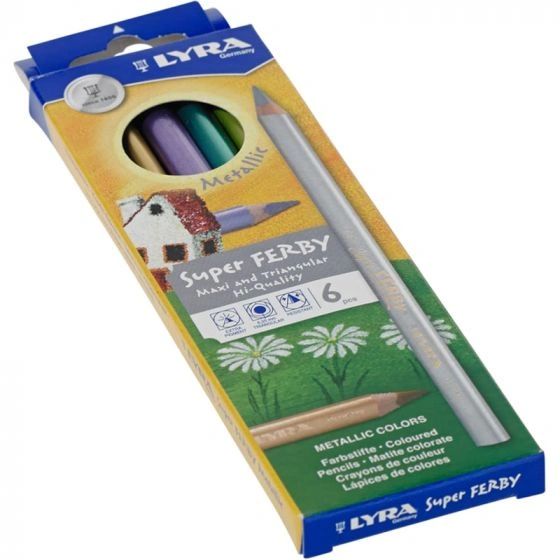 Lyra Super Ferby Lacquered Metallic Assortment 6 Pencils