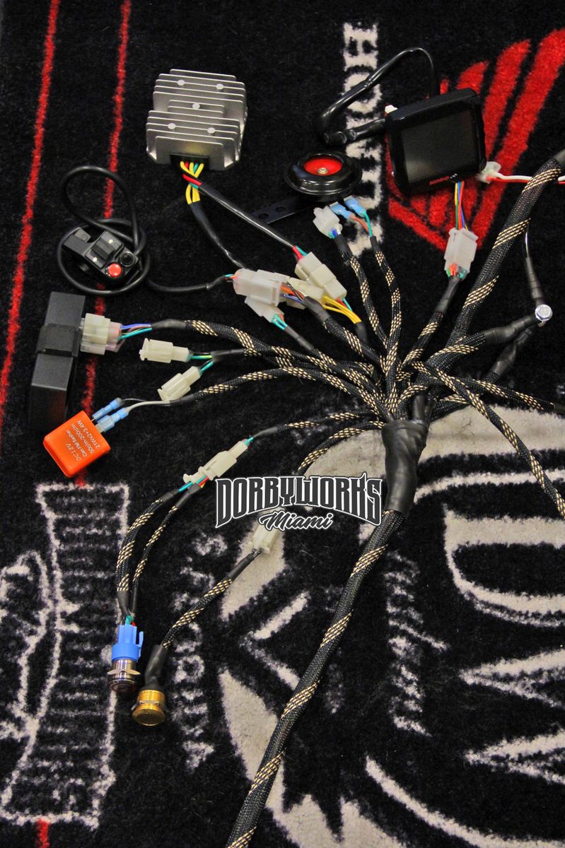 MET RUCKUS GY6 Complete Wiring System custom plug and play + Digital Speedometer + wiring