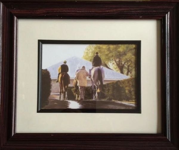 Framed Equine Art Print Morning At Keeneland