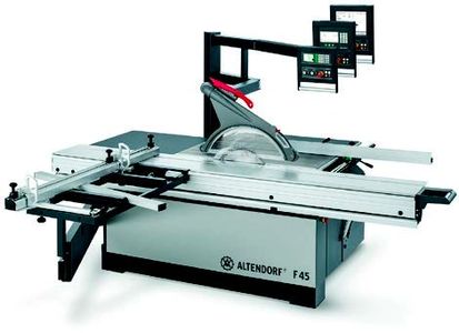 Altendorf F45 German-made sliding table saw with CNC rip fence and optional Pro, Eco or Elmo eye-lev
