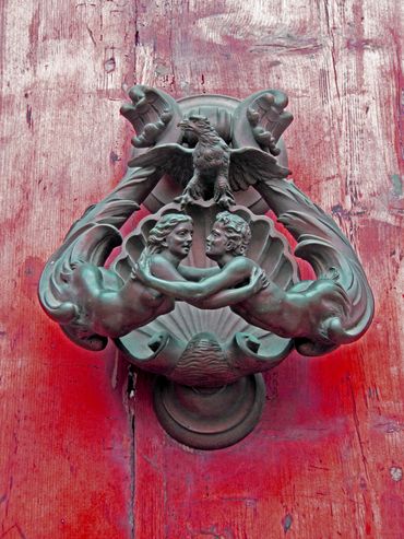 "Entwined" A door knocker in Italy.