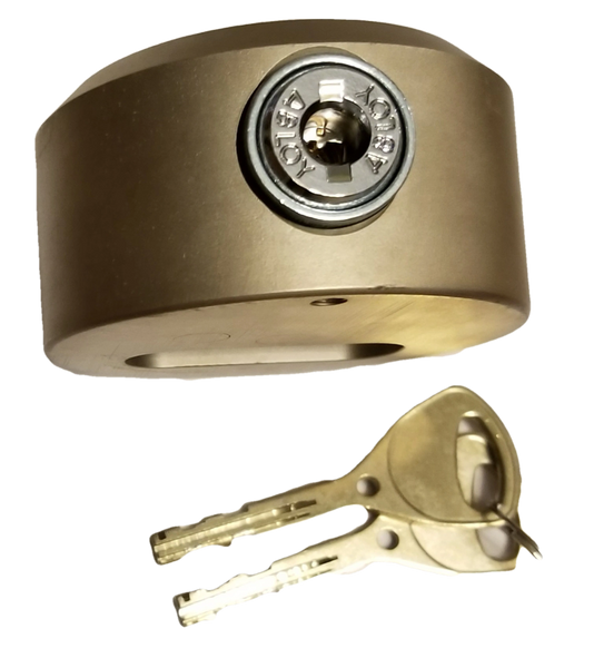Hardened steel puck lock