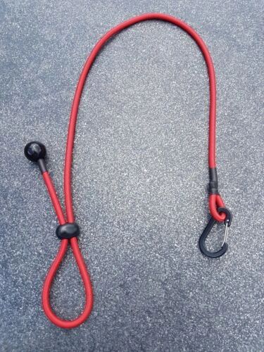 1x RED Fishing Rod Holder Bungee Tie Rope Shock Cord Lanyard