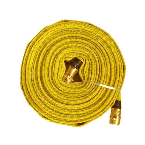 YELLOW 250 PSI 3/4IN.X 50 FT. FORESTRY GRADE LAY FLAT FIRE HOSE 