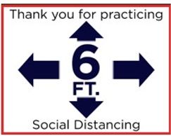 Practicing 6-Feet Social Distancing is Key