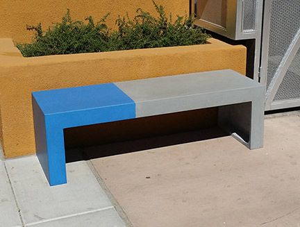 Concrete Yard Bench | Concrete Steel and wood
