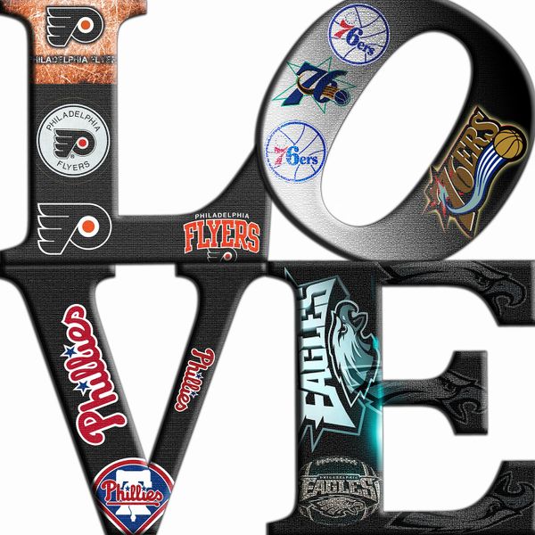 Philadelphia sports Love Teams 5,CanvasArt