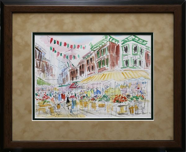 Original Watercolors Painting Framed and Matted by 18x22 By Joe B ...