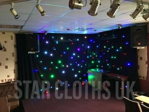 4MTRS X 3MTRS SLOW COLOUR SCROLLING RGB LED STAR CLOTH 4x3 13ft x 10ft