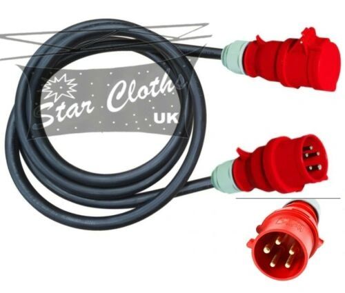 415V 32A 5 PIN RED INDUSTRIAL PLUGS & SOCKETS 3 PHASE 3P+N+E IP44 MALE Female