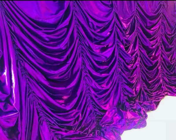 Purple 6 MTR X 3 MTR BACKDROP AUSTRIAN RUFFLED DRAPE CURTAIN