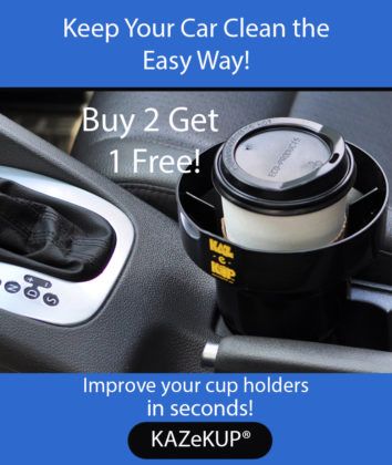 KAZeKUP® Cup Holder Insert improves your cup holder in seconds