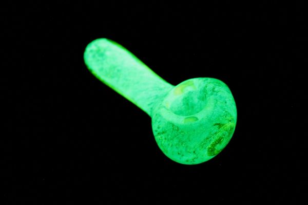 The Green Hulk - Illuminati and BoroGlow Glow in the Dark Glass Pipe