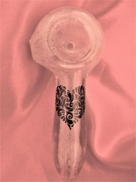 Boho Heart Pink Glass Pipe * Limited Edition Glowprint