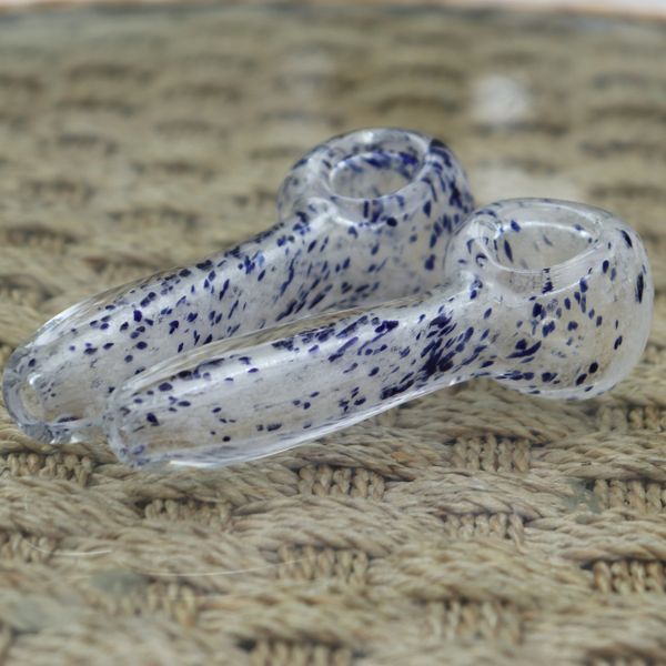 The Spotted Dog - glow in the dark glass pipe (in 2 color choices)