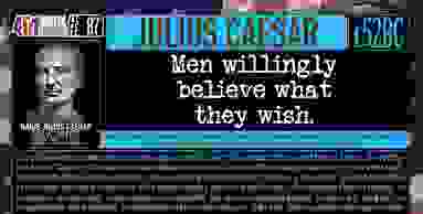 Julius Caesar quote on Closed Minds by 401 Quote Cards.  Men willingly believe what they wish.
