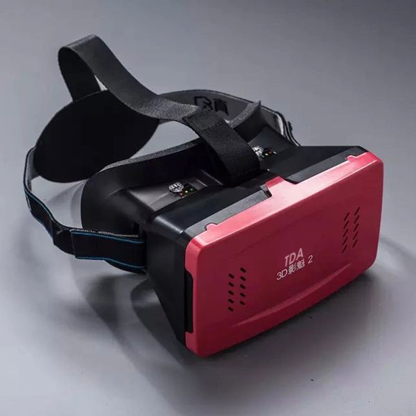 3D VR Headset, Virtual Reality 3D Video Glasses Head Mount with Comfortable Headband [Fit All Smartphone from 3.5 to 6 inches] for 3D Movies and Games (Red)