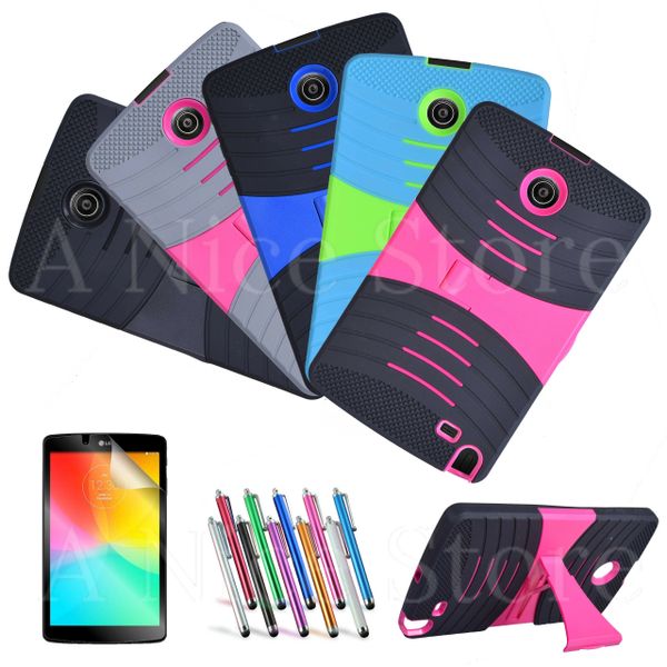 For LG G Pad F 8.0/G Pad 2 8.0 Shock Proof Case Cover With Built in Kickstand with Free Screen Protector and 1 Stylus Pen