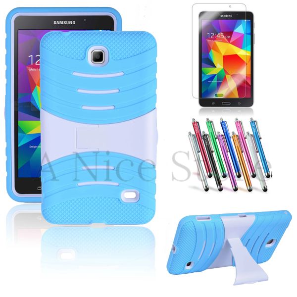 Hybrid TPU Silicone & Dur PC Protection Cover pour Samsung Galaxy Tab 4 7.0 Pouces SM-T230/T231/T235 Tablet Case Housse avec Kickstand/Stand Pourpre XITODA Étui pour Samsung Galaxy Tab 4 7.0 