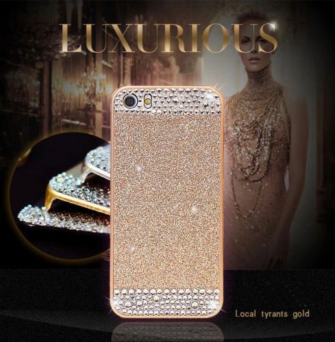 iPhone 5C Glitter Bling Case,Luxury Slim 3D Bling Handmade Case for iPhone 5C, GLD