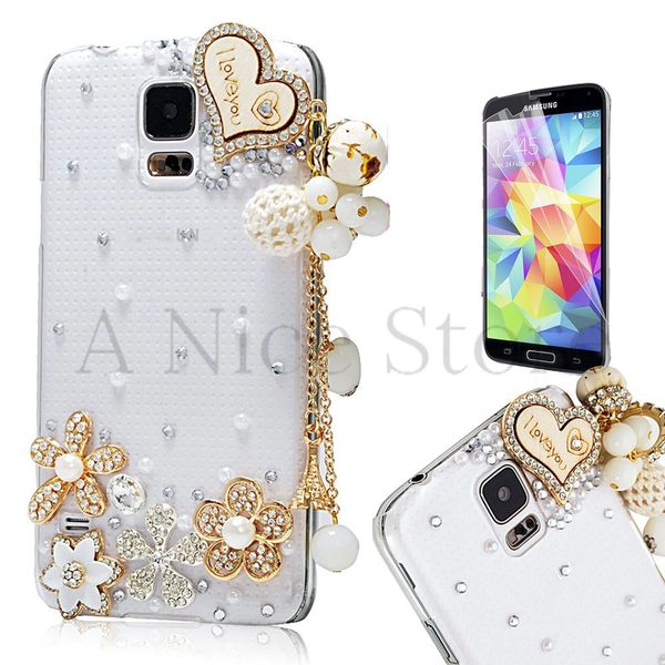Samsung Galaxy S5 Luxury 3D New Bling Handmade I Love You With Heart Case
