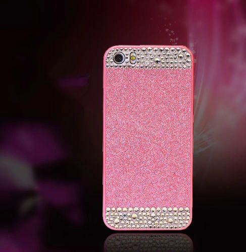 iPhone SE Glitter Bling Case,Luxury Slim 3D Bling Handmade Case for iPhone SE, Pink