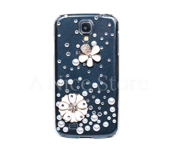 Samsung Galaxy S4 Luxury 3D New Bling Handmade Crystal Glitter Lily Design Case