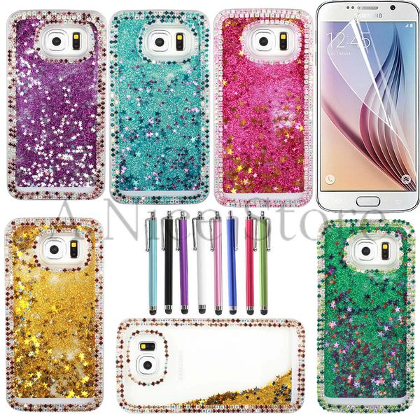 Samsung Galaxy S6 New Luxury Liquid 3D Bling Handmade Quicksand Diamond Glitter Sparkle Case