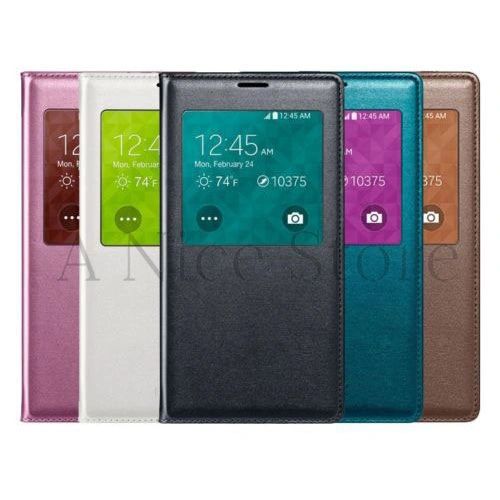 Samsung Galaxy S5 i9600 Window View Luxury Slim PU Leather Cover Flip Case
