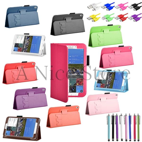 Galaxy Tab Pro 8.4 Leather Folding Folio Magnetic Case Cover Skin For
