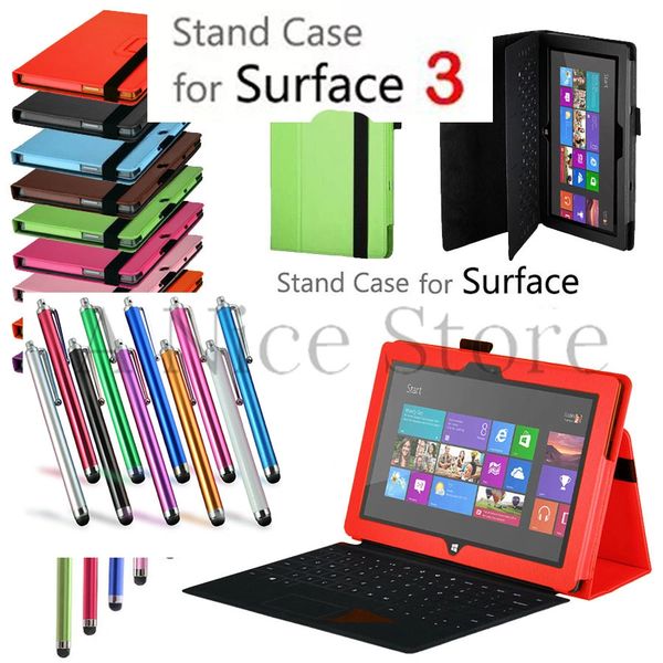 Microsoft Surface 3 Premium PU Leather Folding Folio Stand Case