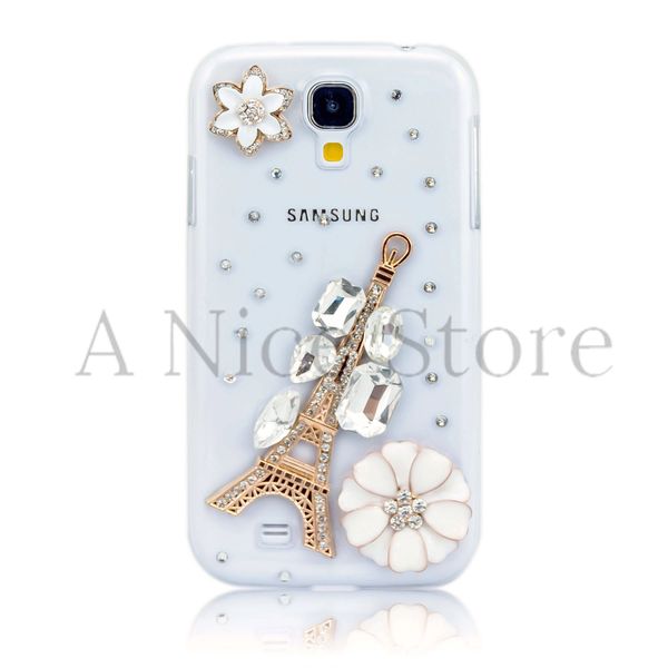 Samsung Galaxy S4 Luxury 3D New Bling Handmade Crystal Glitter Paris Tower Design Case