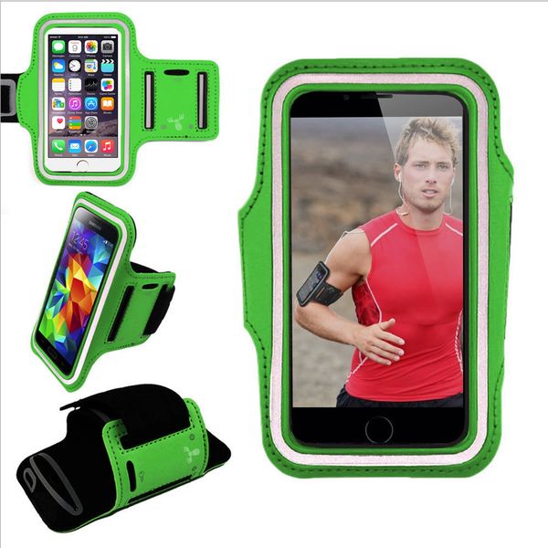 Armband, Universal Premium Water Resistant Jogging Sport Armband with Key Holder for Smart Phone, Green